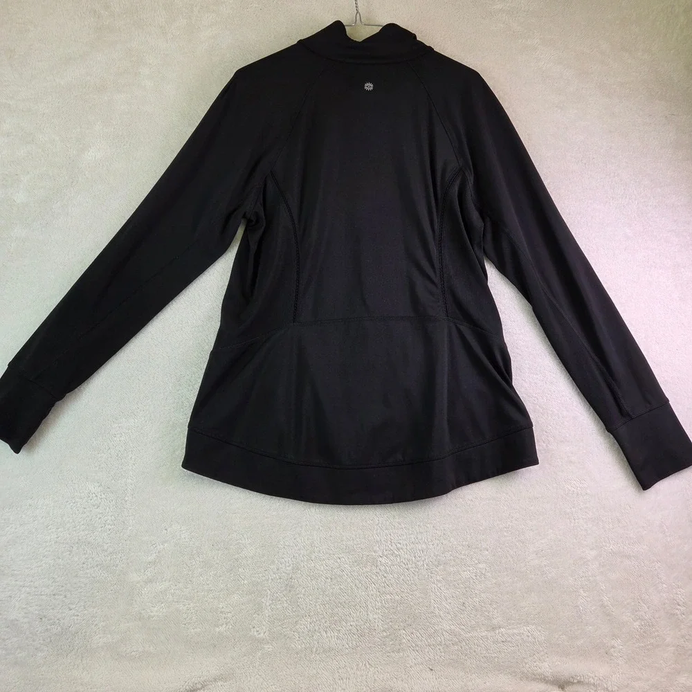 Tangerine Womens Black Full Zip Mock Neck Athletic Jacket Large RN 83814